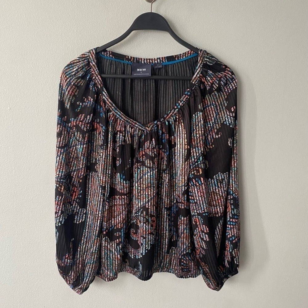 Anthropologie Maeve Paisley Blouse